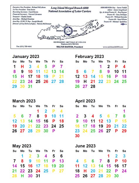 2017 Rotating Day Calendar. . Letter carrier calendar 2023